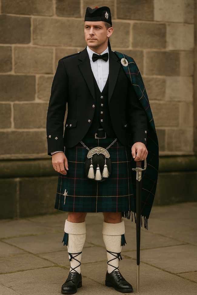 man in formal scottish wear