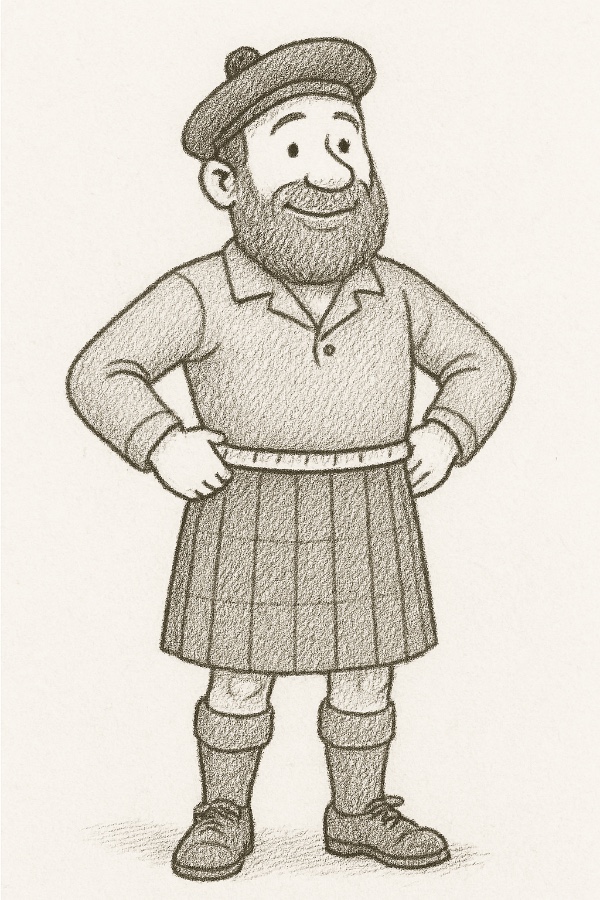 measuring height and length for kilt