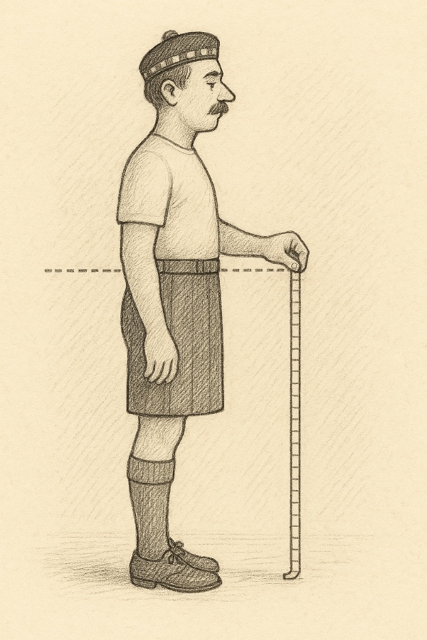 measuring height and length for kilt