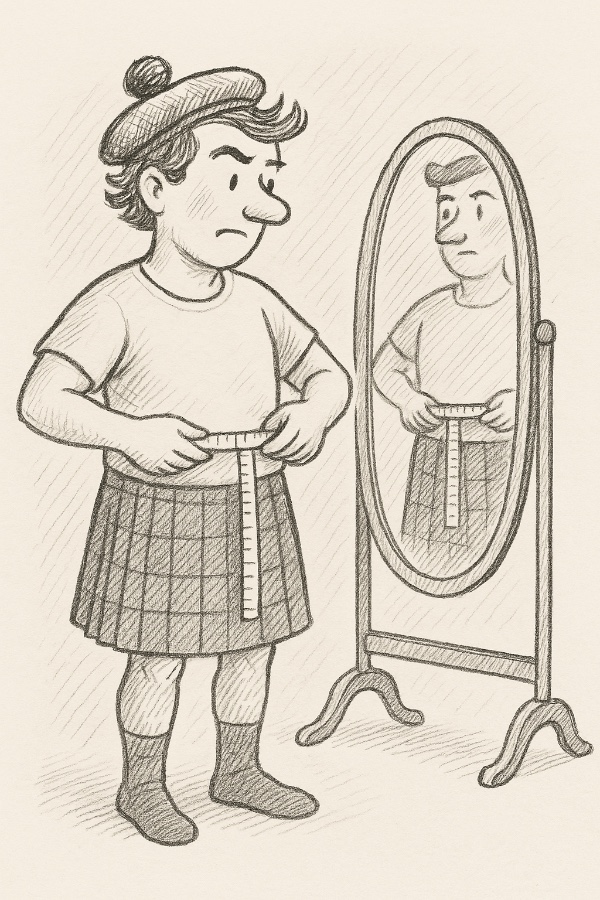 measuring waist size for kilt