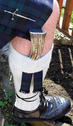 man in formal scottish wear