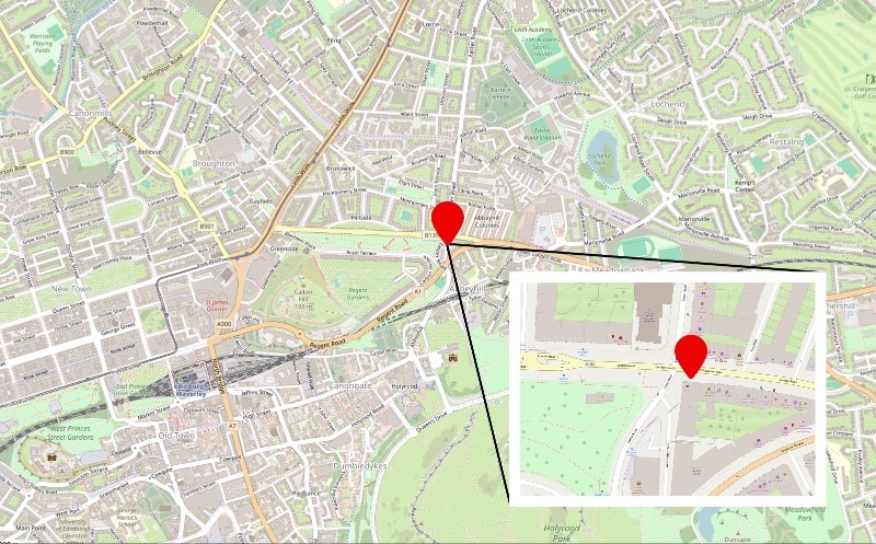 location of our Glasgow store shown on a map
